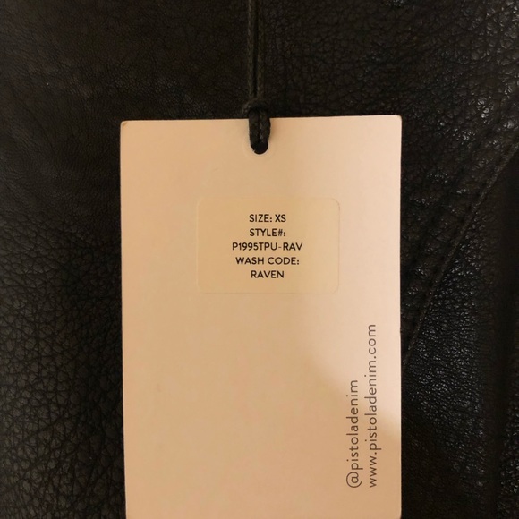 NWT New With Tags Pistola Rey vegan leather wrap skirt in Raven - Picture 6 of 11